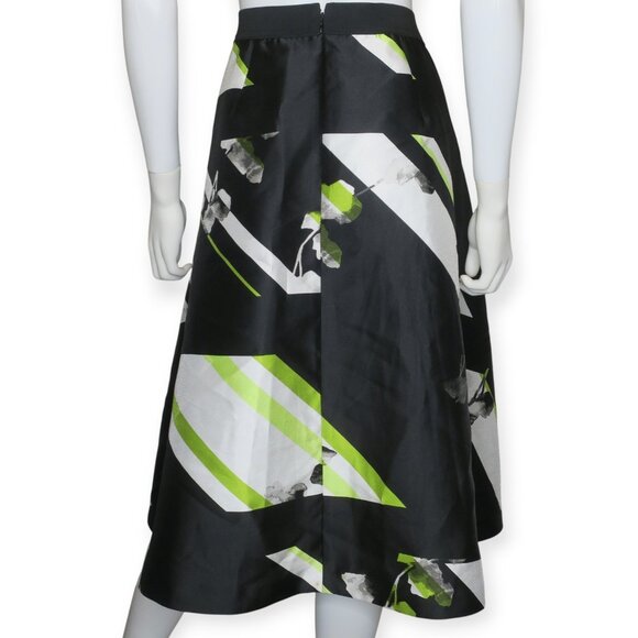 Lane Bryant Abstract Floral Pleated Midi Skirt with Pockets Women's 16 - Picture 2 of 4